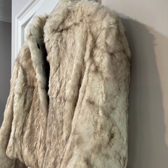 Split End Ltd Rabbit Fur Coat Vintage Sz M - Picture 2 of 9
